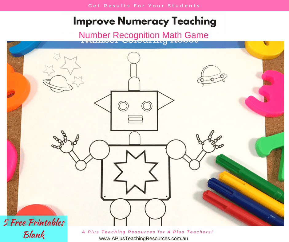 Blank robot colouring template