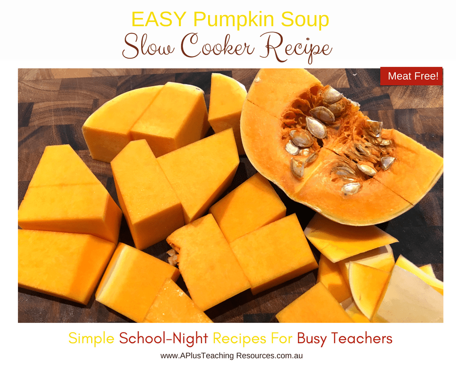 chop pumpkin for soup recipe