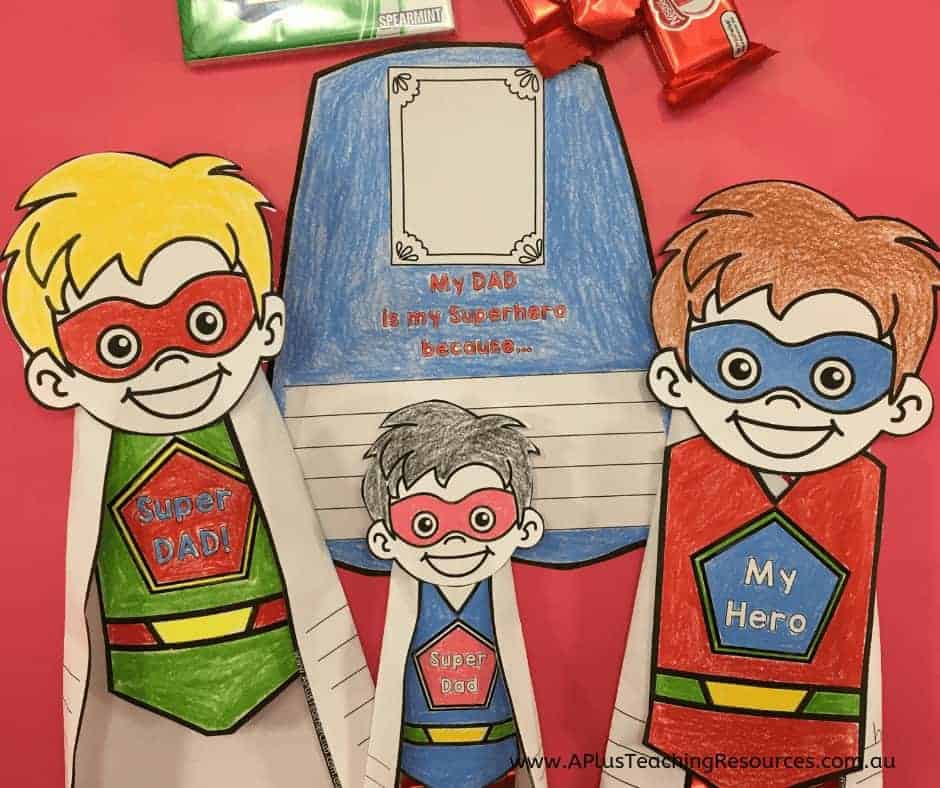 Father's Day Superhero Gift For Kids To Make Finished project image
