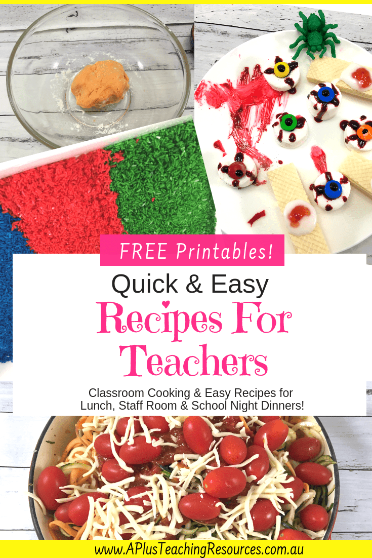 Recipes For Teachers For The Classroom & Dinner