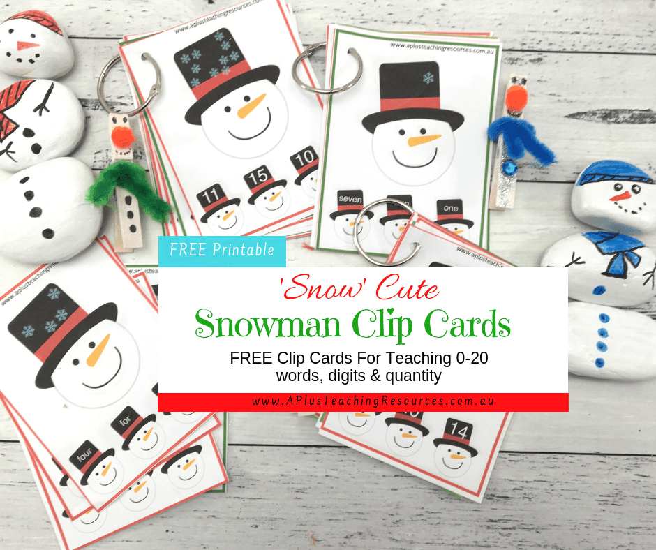 Snowman Clip Card Printable Number Games For Math