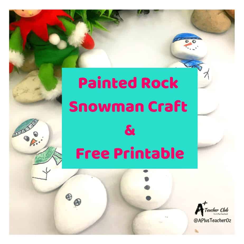 Painted Rock Snowman Craft For Teaching Math Freebie Painted Rock Snowman Craft For Teaching Math Freebie