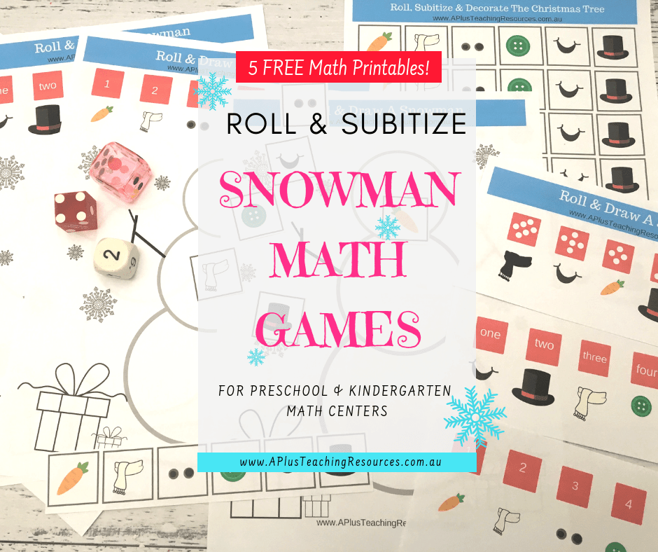 Snowman math game Freebie