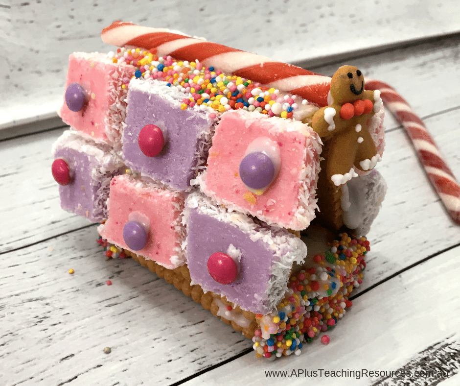 decorate gingerbread house with candy canes